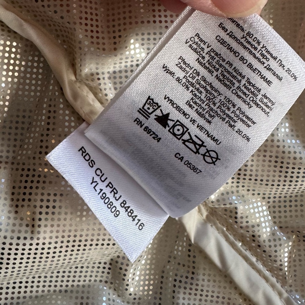 Columbia Golden Grove Quilted Puffer Jacket Women’s Small Cream Zip Lightweight - Picture 16 of 16